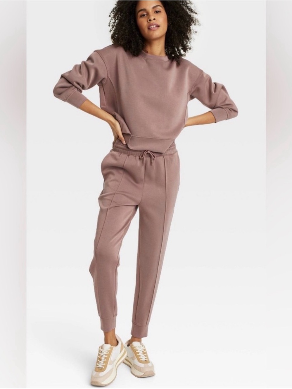 all in motion Mauve-Tone Drawstring Joggers